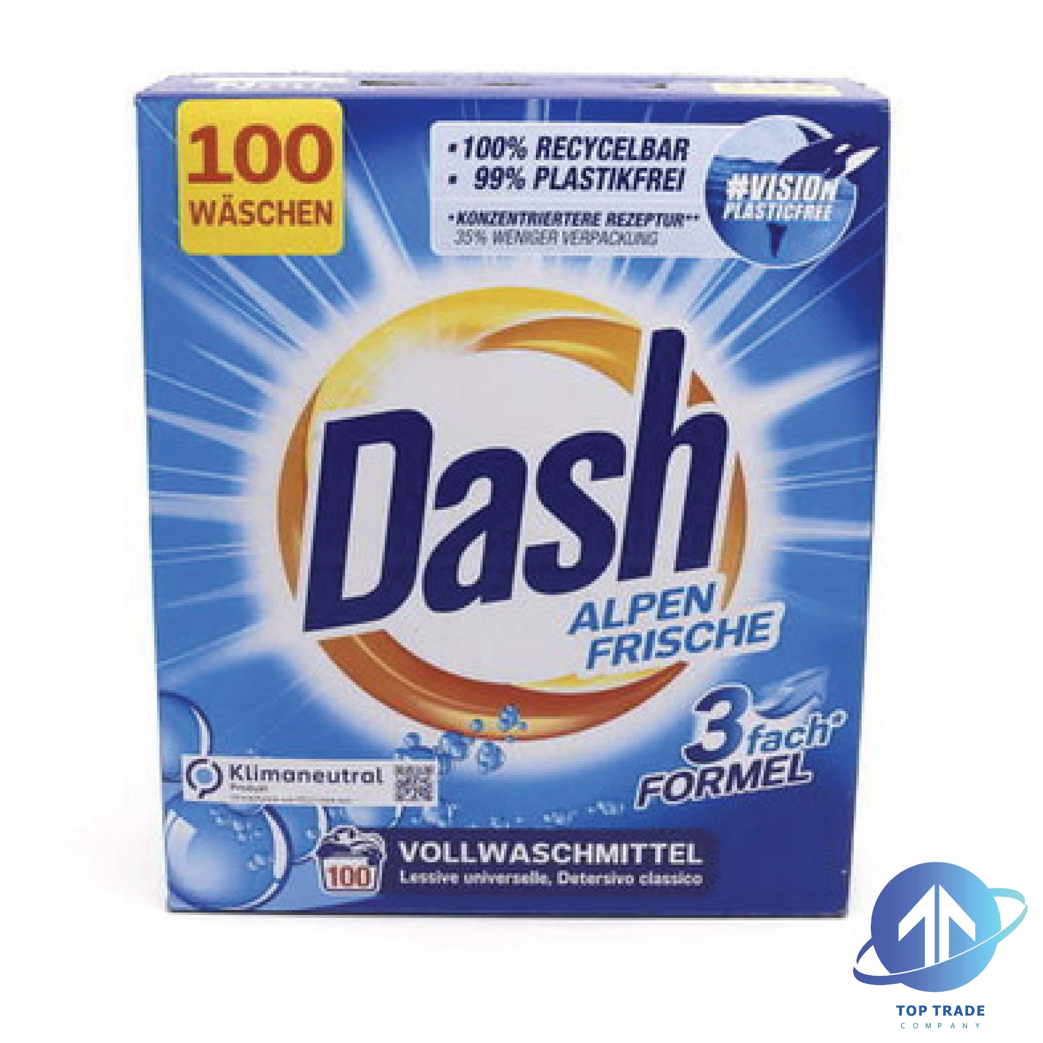 Dash poudre lessive fraîcheur alpine 6kg/100sc
